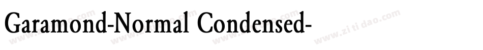 Garamond-Normal Condensed字体转换